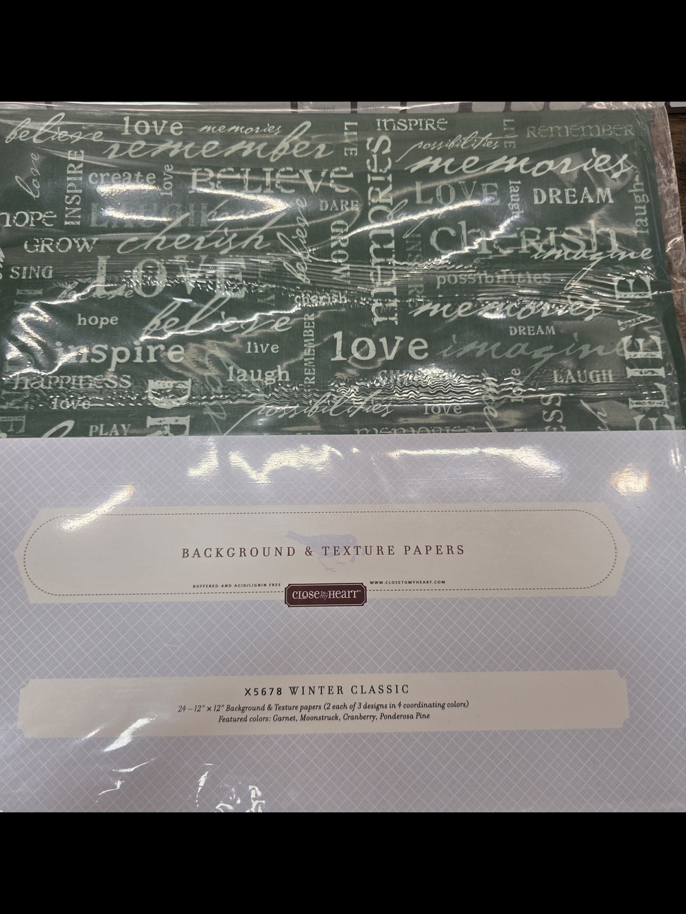 Close To My Heart Winter Classic Background & Texture Paper Pack - Teal